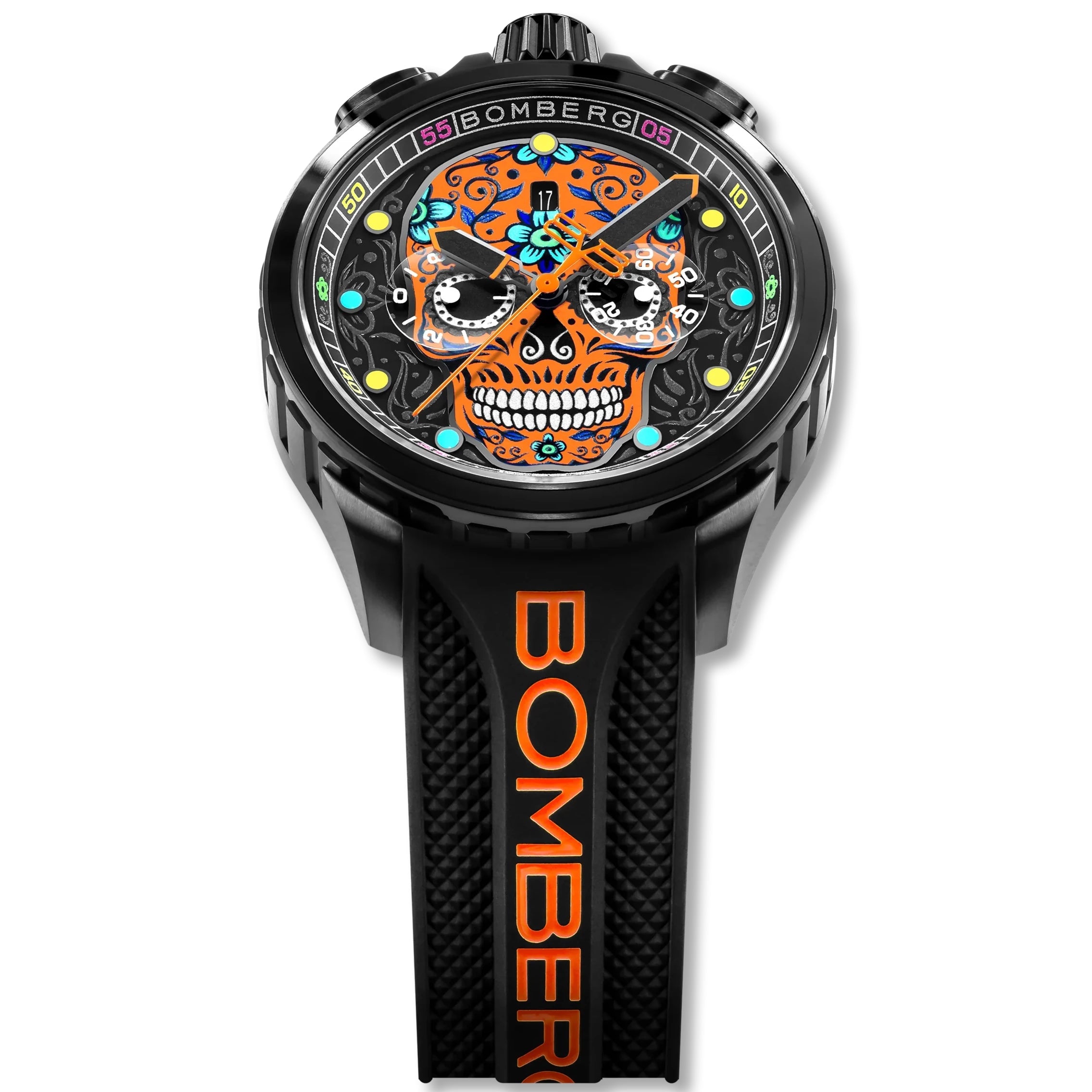 Bomberg Sugar Skull Orange Men's Limited Edition Watch wholesalehk.shop