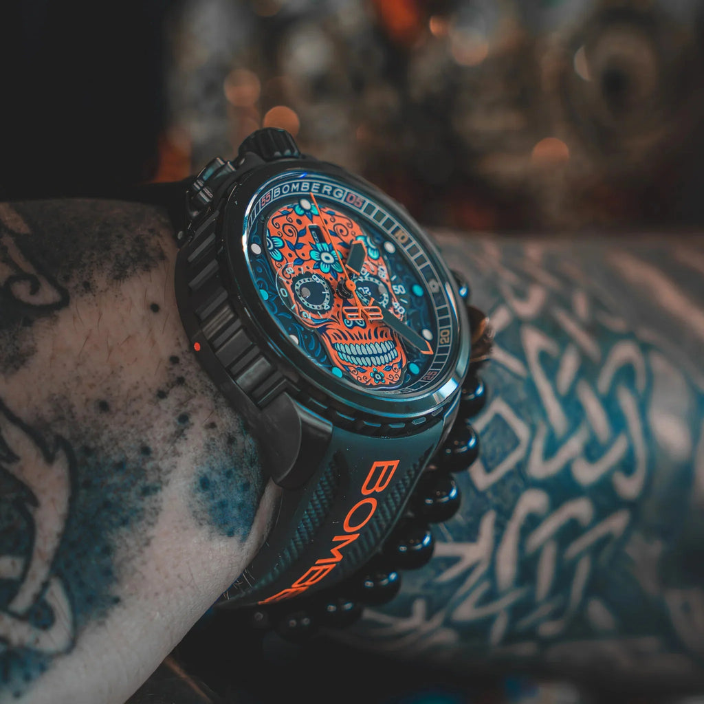 Bomberg Sugar Skull Orange Men's Limited Edition Watch wholesalehk.shop