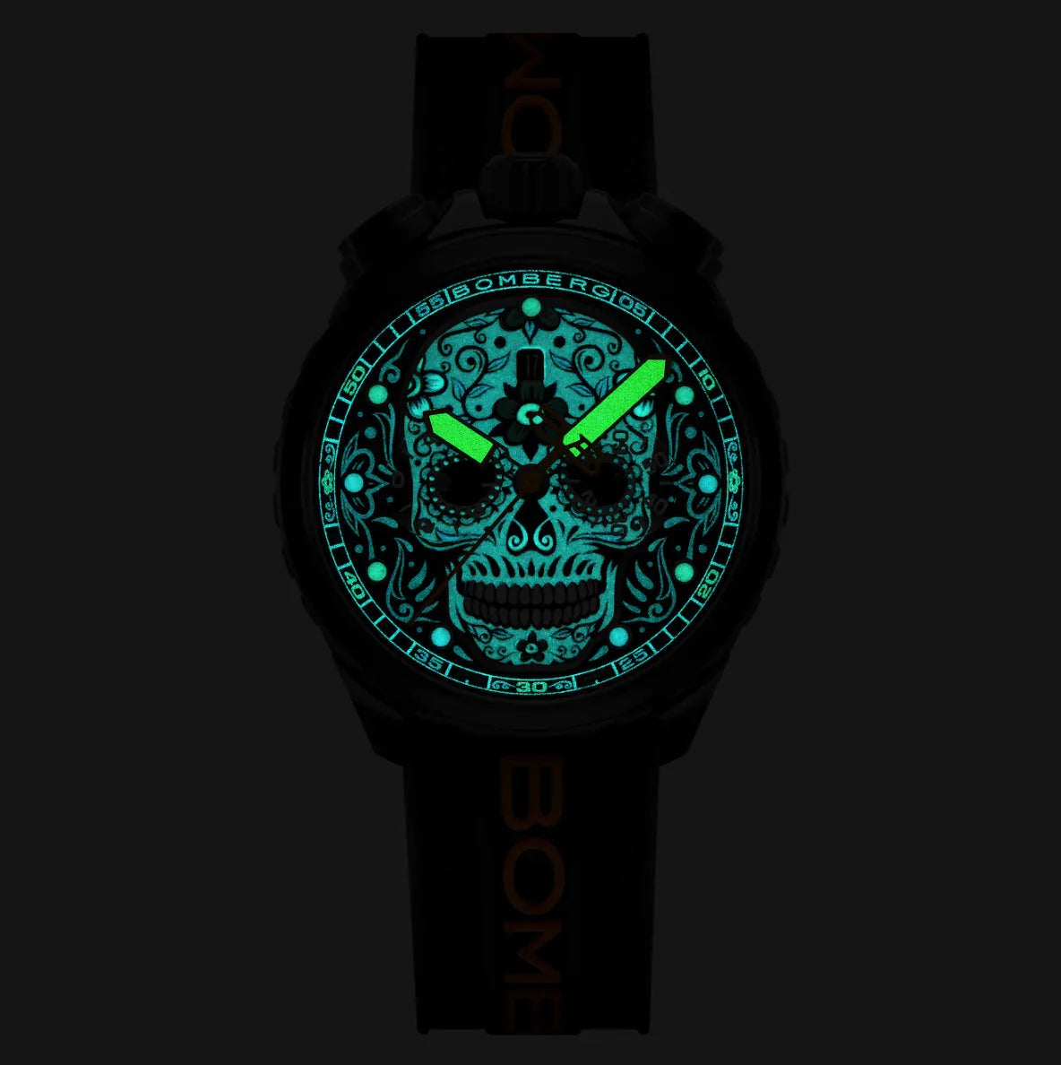 Bomberg Sugar Skull Orange Men's Limited Edition Watch wholesalehk.shop