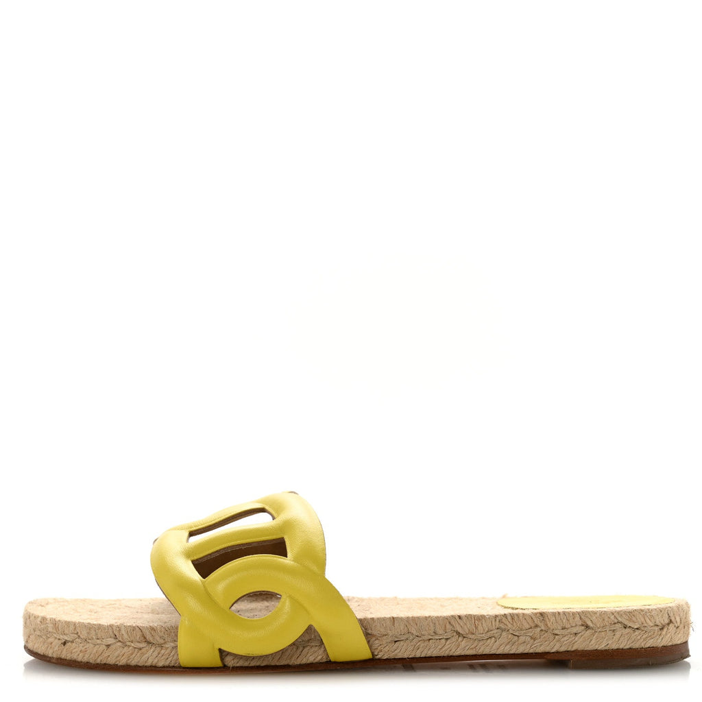 Nappa Famosa Espadrille Sandals 40 Jaune Curcuma wholesalehk.shop