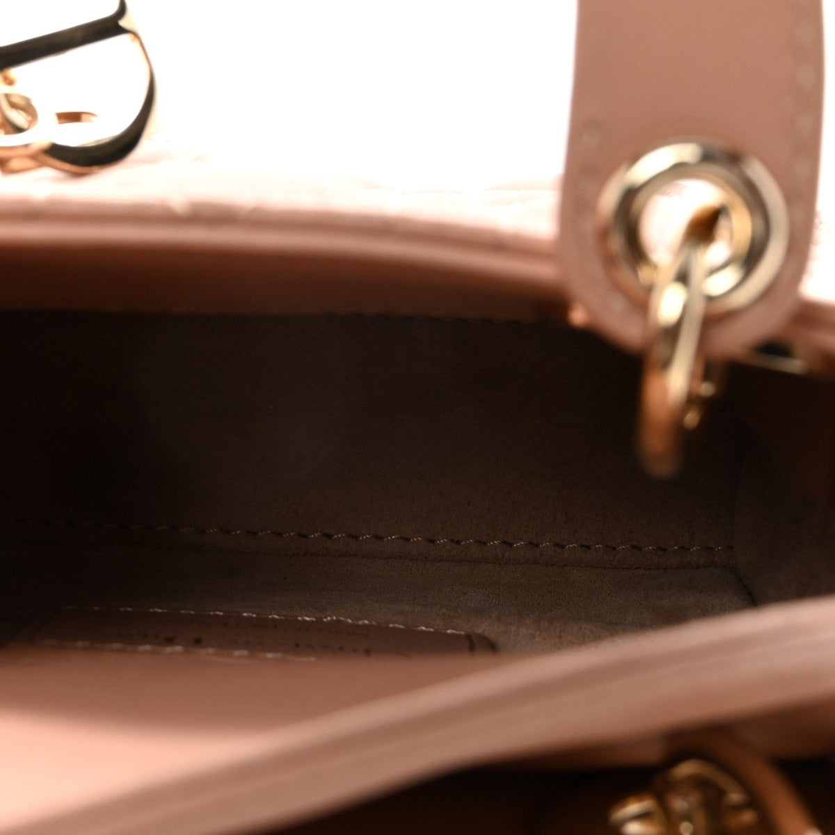 Lambskin Cannage Micro Lady Dior Rose Des Vents wholesalehk.shop