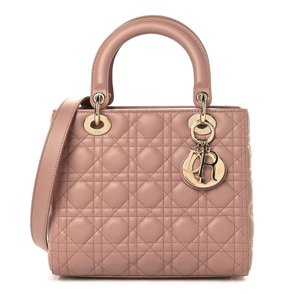 Lambskin Cannage Medium Lady Dior Fard wholesalehk.shop