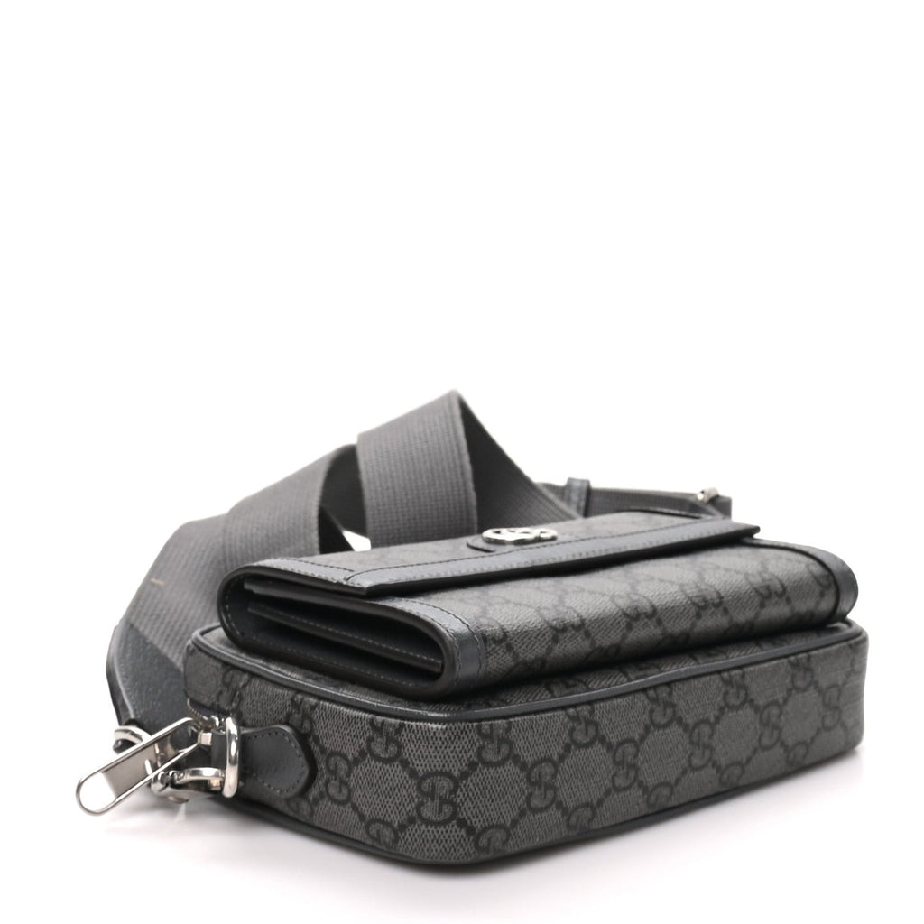 GG Supreme Monogram Textured Dollar Calfskin Mini Ophidia Bag Graphite Grey wholesalehk.shop