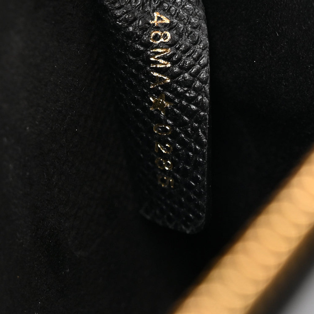 Grained Calfskin Caro Double Pouch Black wholesalehk.shop