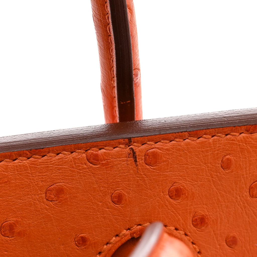 Ostrich Birkin 30 Orange £¨ Direct shipment via from wholesalehk.shop