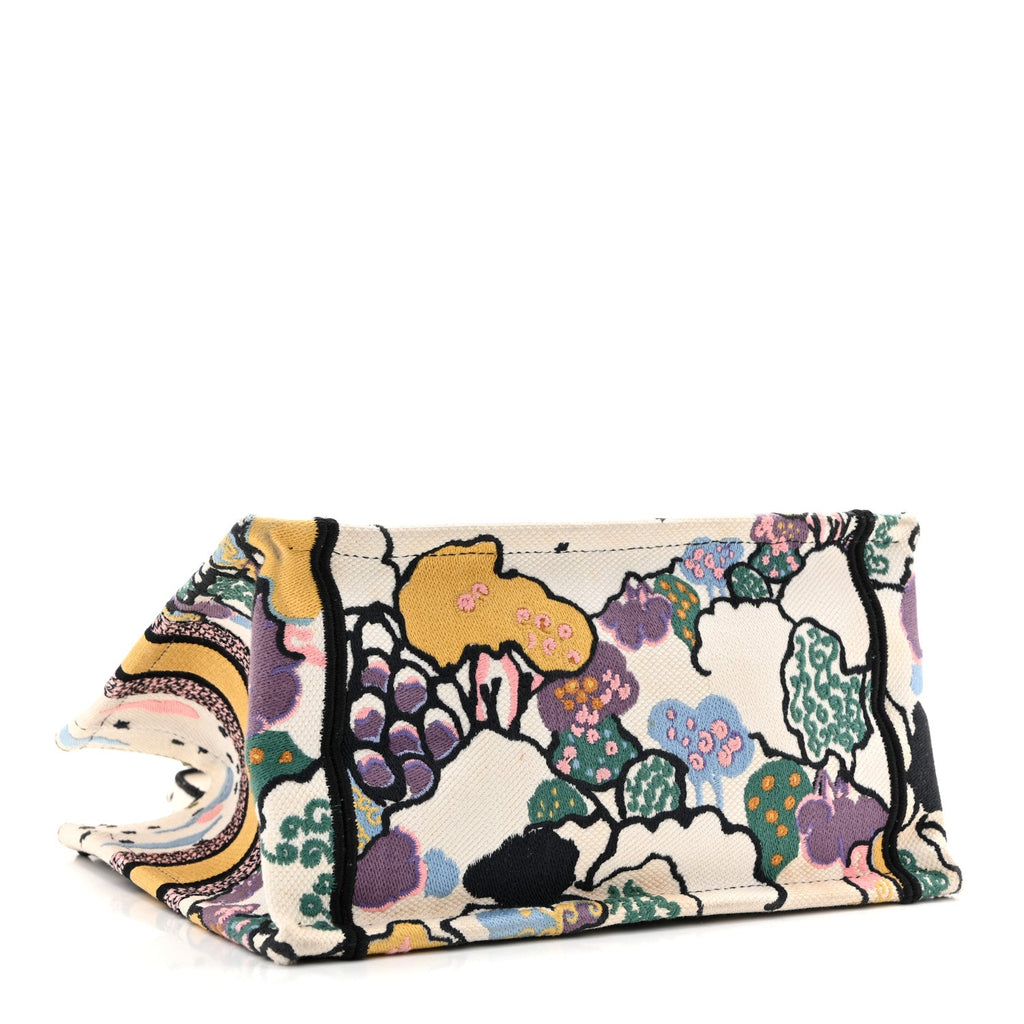 Canvas Embroidered Ciel De Reve Small Book Tote Latte Multicolor £¨ Direct shipment via from wholesalehk.shop