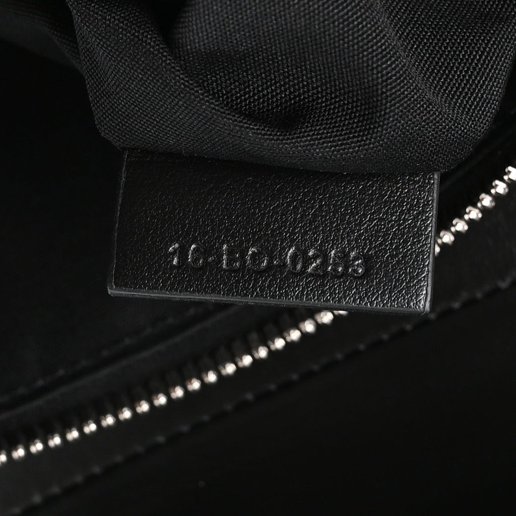 Calfskin Perforated Oblique Galaxy Mens Saddle Bag Black wholesalehk.shop