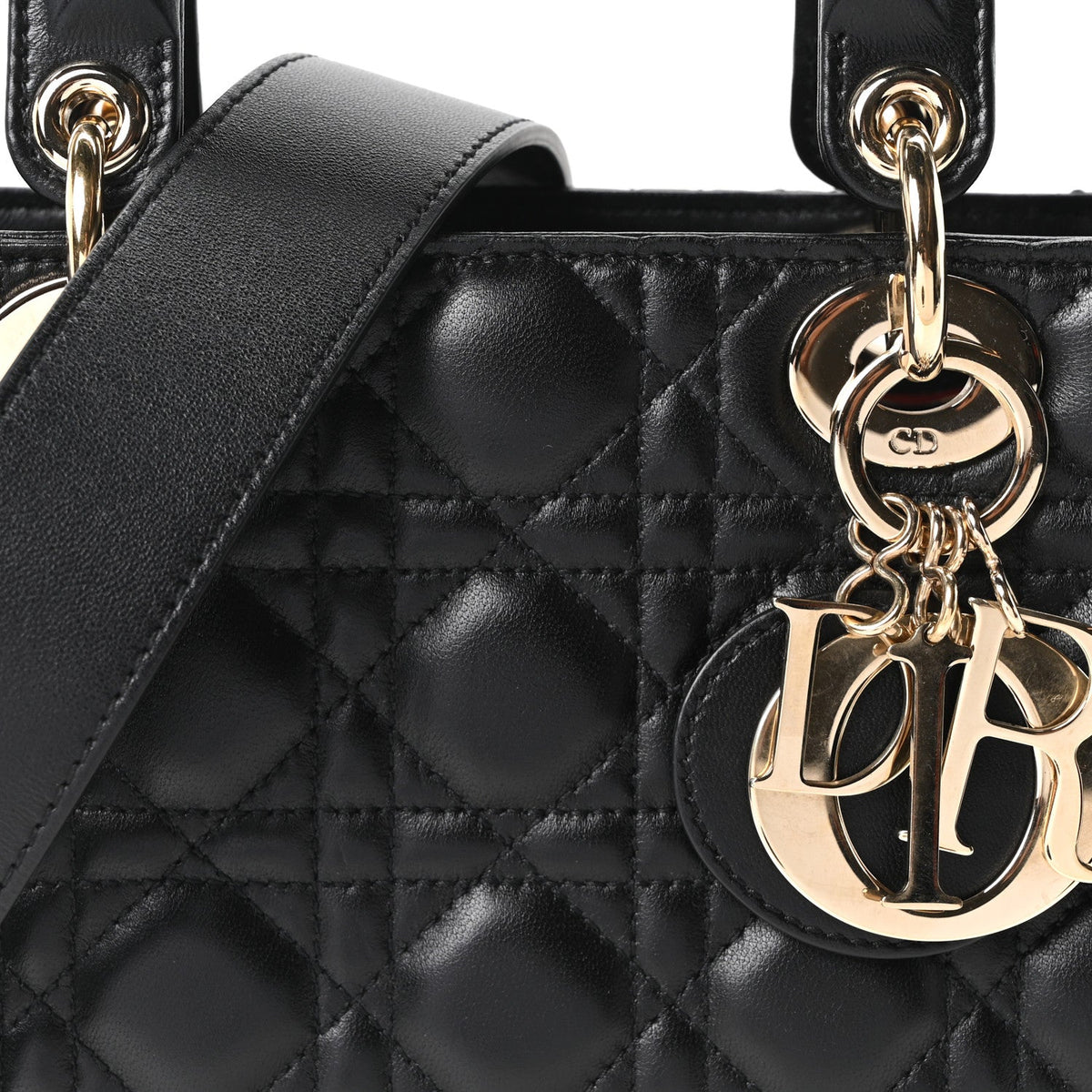 Lambskin Cannage Small My ABCDior Lady Dior Black wholesalehk.shop