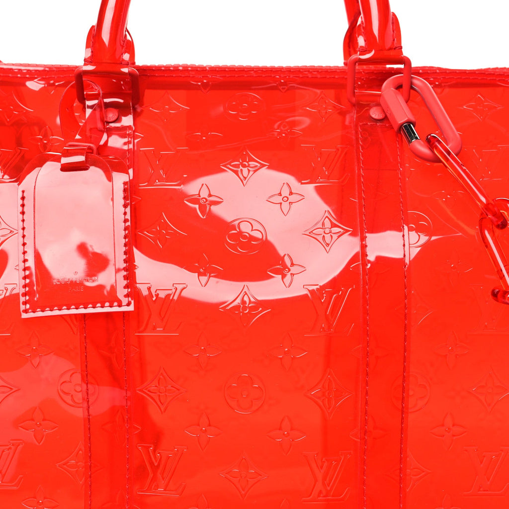 PVC Monogram Keepall Bandouliere 50 Grenadine Red wholesalehk.shop