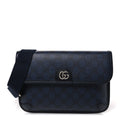 GG Supreme Monogram Small Ophidia Belt Bag Navy Black wholesalehk.shop
