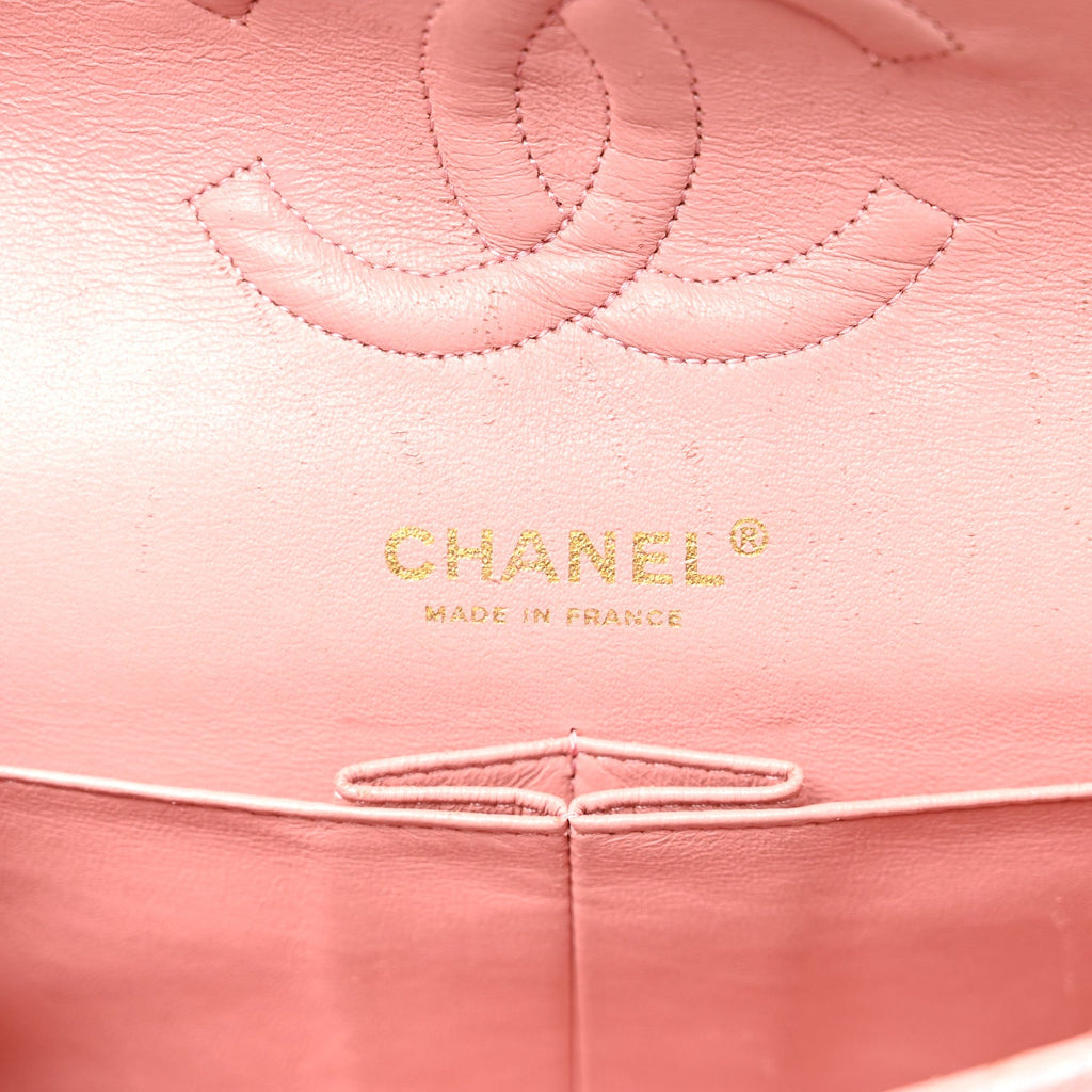 Caviar Quilted Medium Double Flap Light Pink wholesalehk.shop