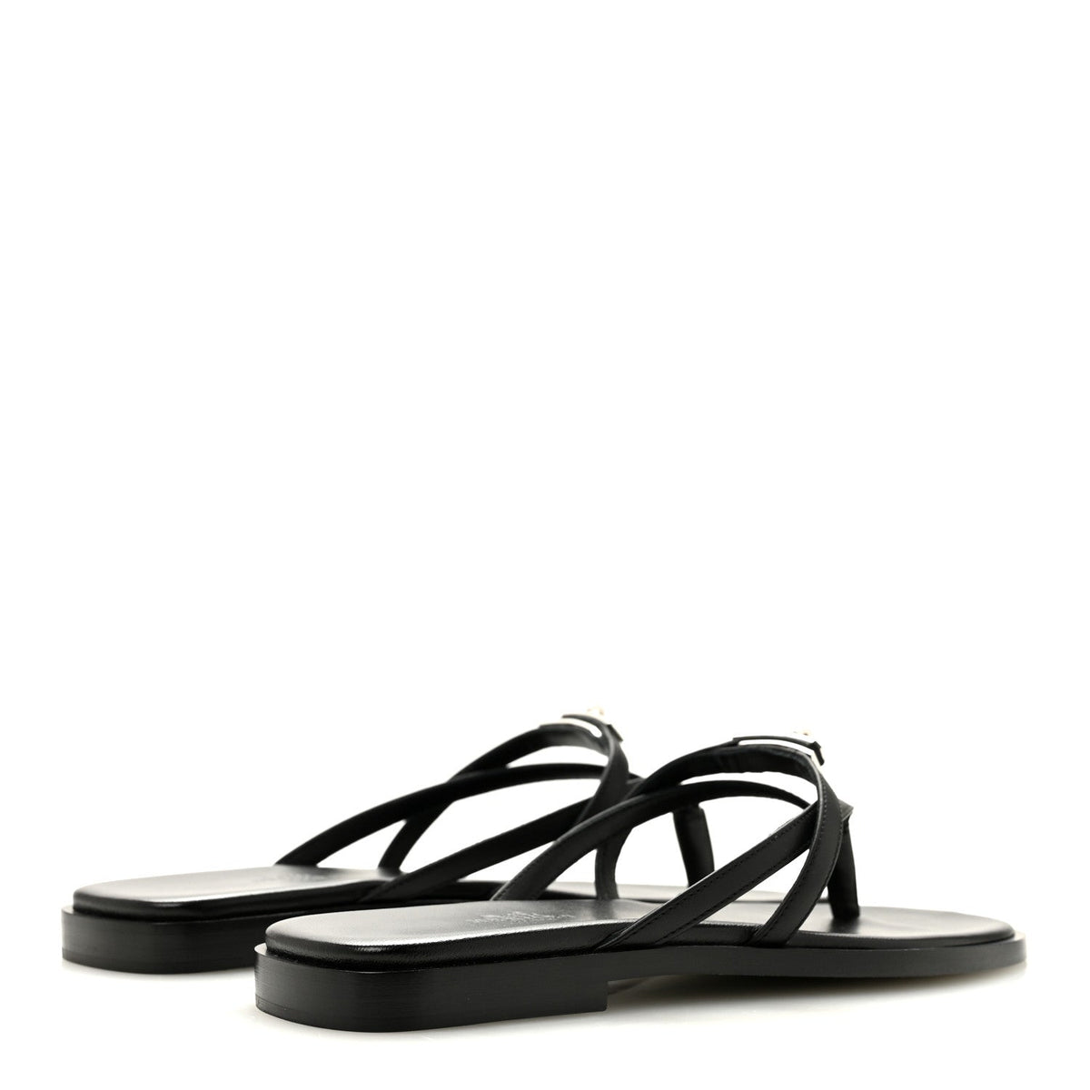 Calfskin Miss Sandals 36 Black wholesalehk.shop
