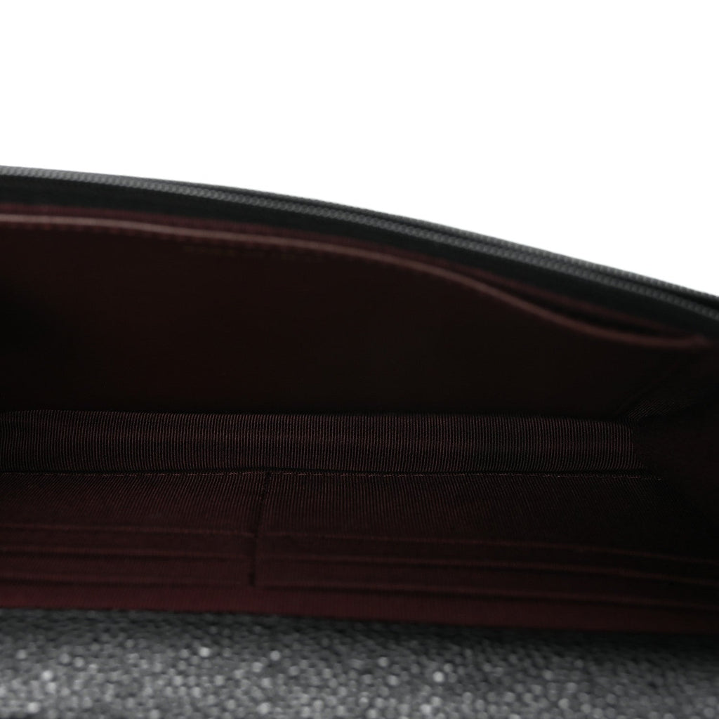 Caviar Quilted Wallet on Chain WOC Black wholesalehk.shop