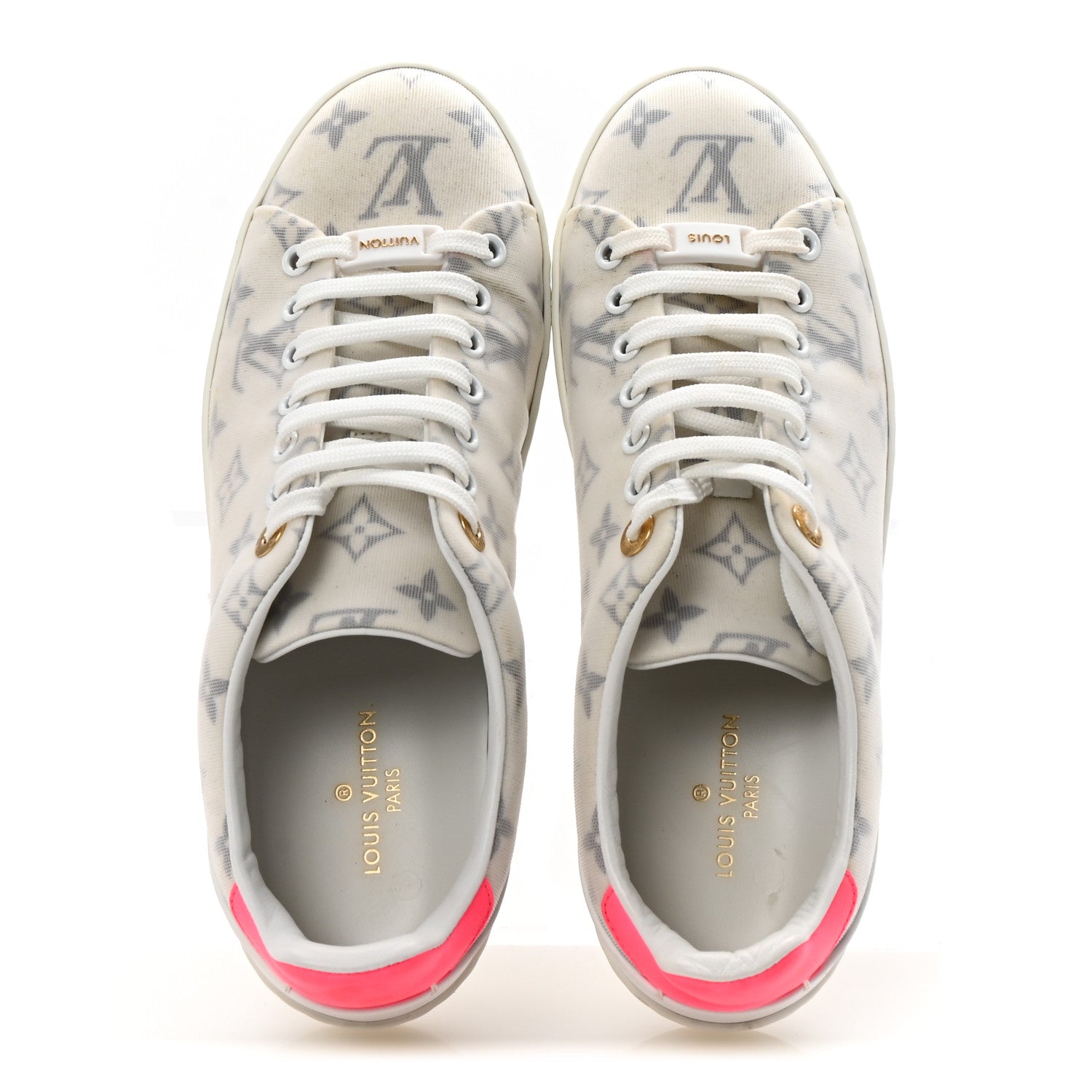 Technical Fabric Calfskin Monogram Frontrow Sneakers 39 Pink £¨ Direct shipment via from wholesalehk.shop