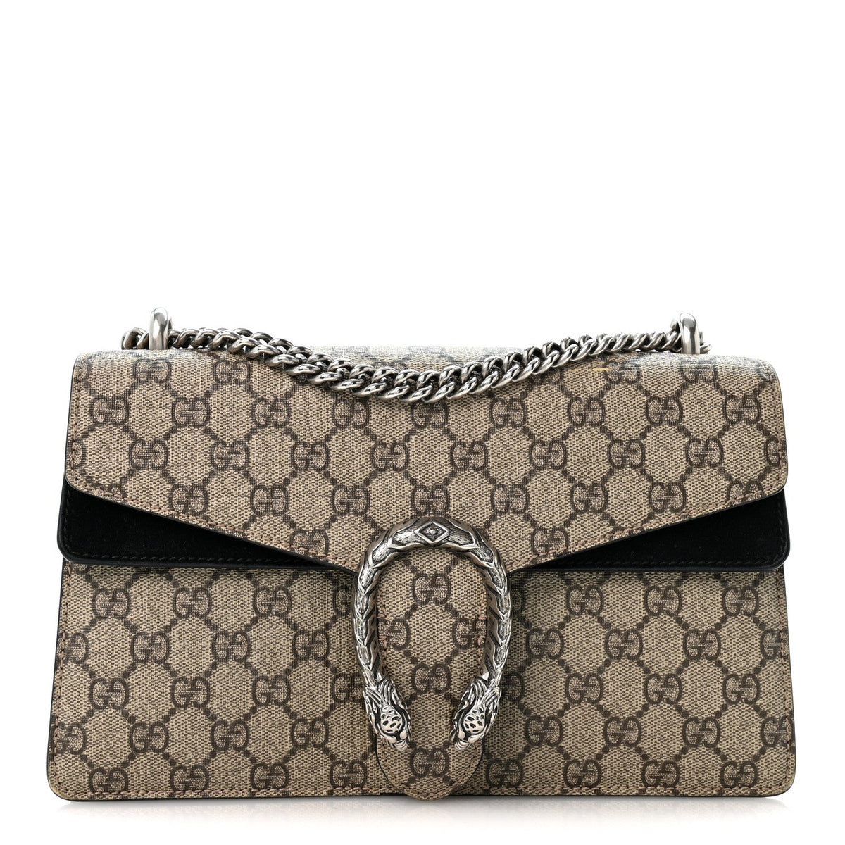 GG Supreme Monogram Small Dionysus Shoulder Bag Black wholesalehk.shop