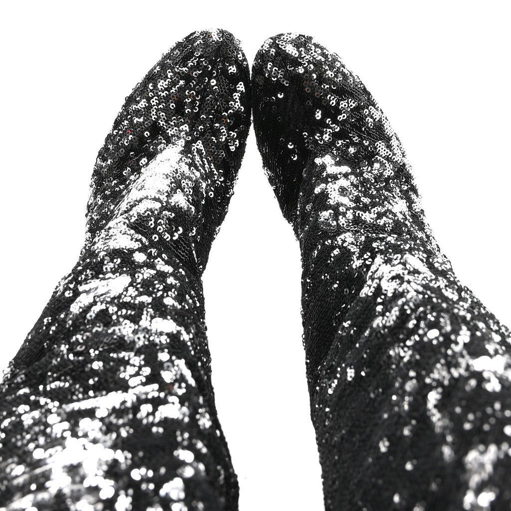 Sequin Donna High Boots 38 Black £¨ Direct shipment via from wholesalehk.shop