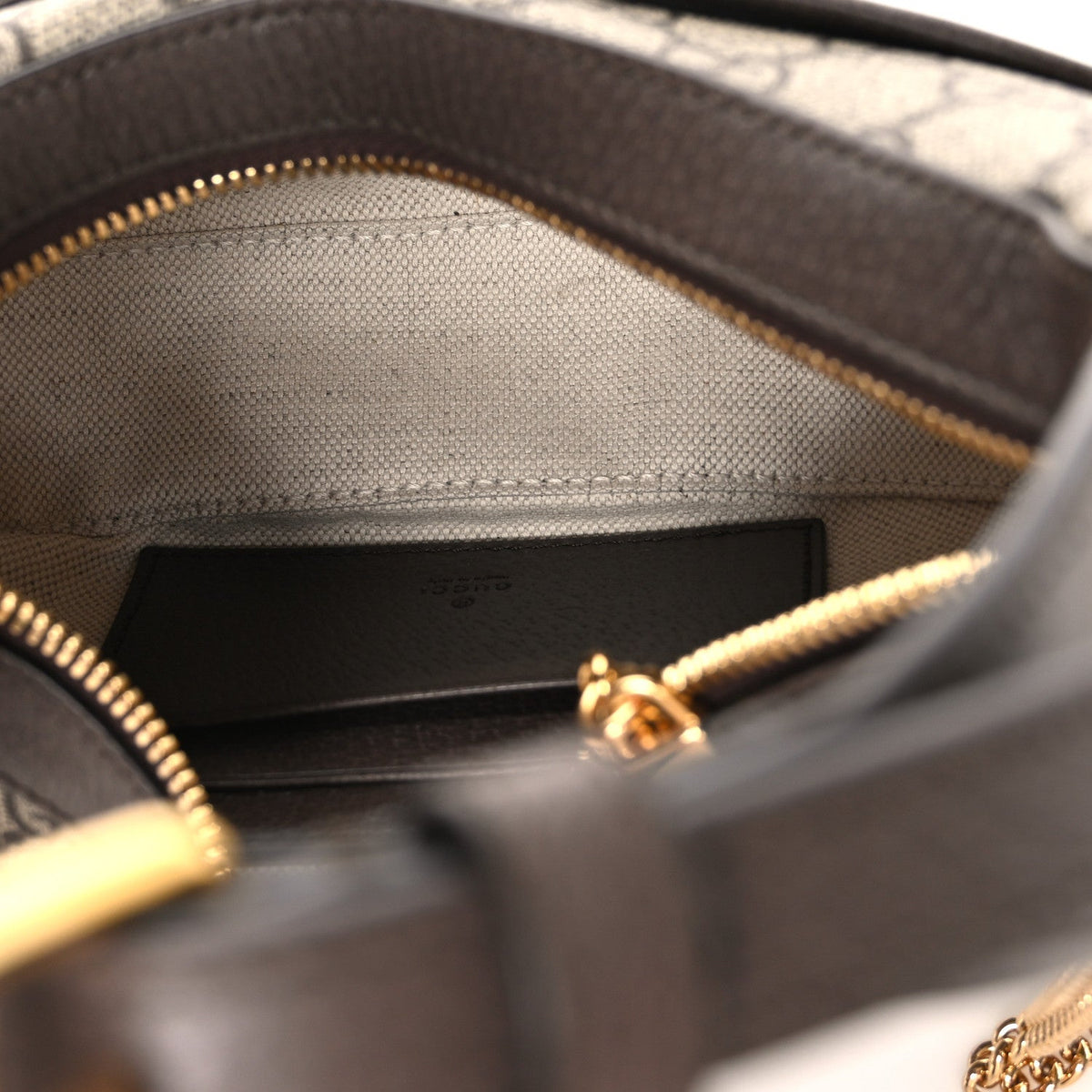 GG Supreme Monogram Textured Dollar Calfskin Small Ophidia Shoulder Bag Beige Ebony New Acero wholesalehk.shop