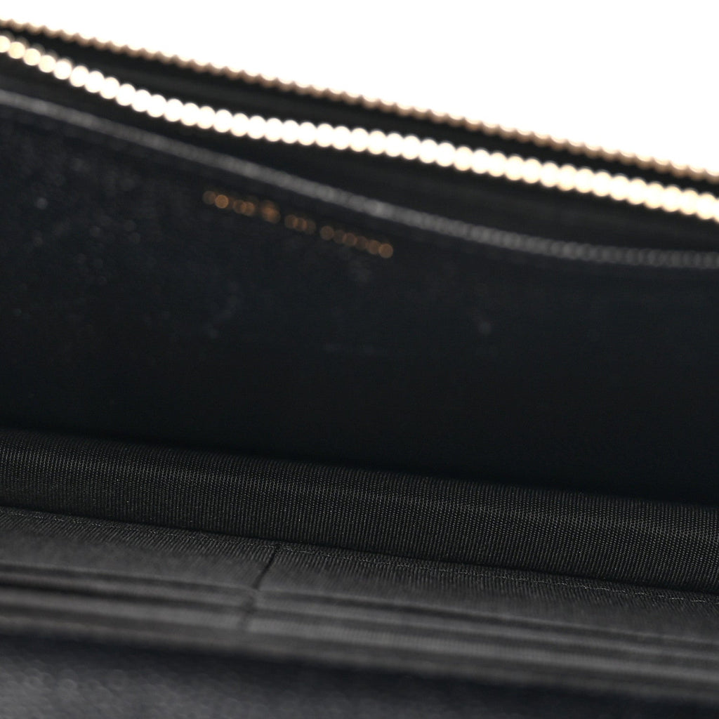 Caviar Quilted Golden Class Wallet On Chain WOC Black wholesalehk.shop
