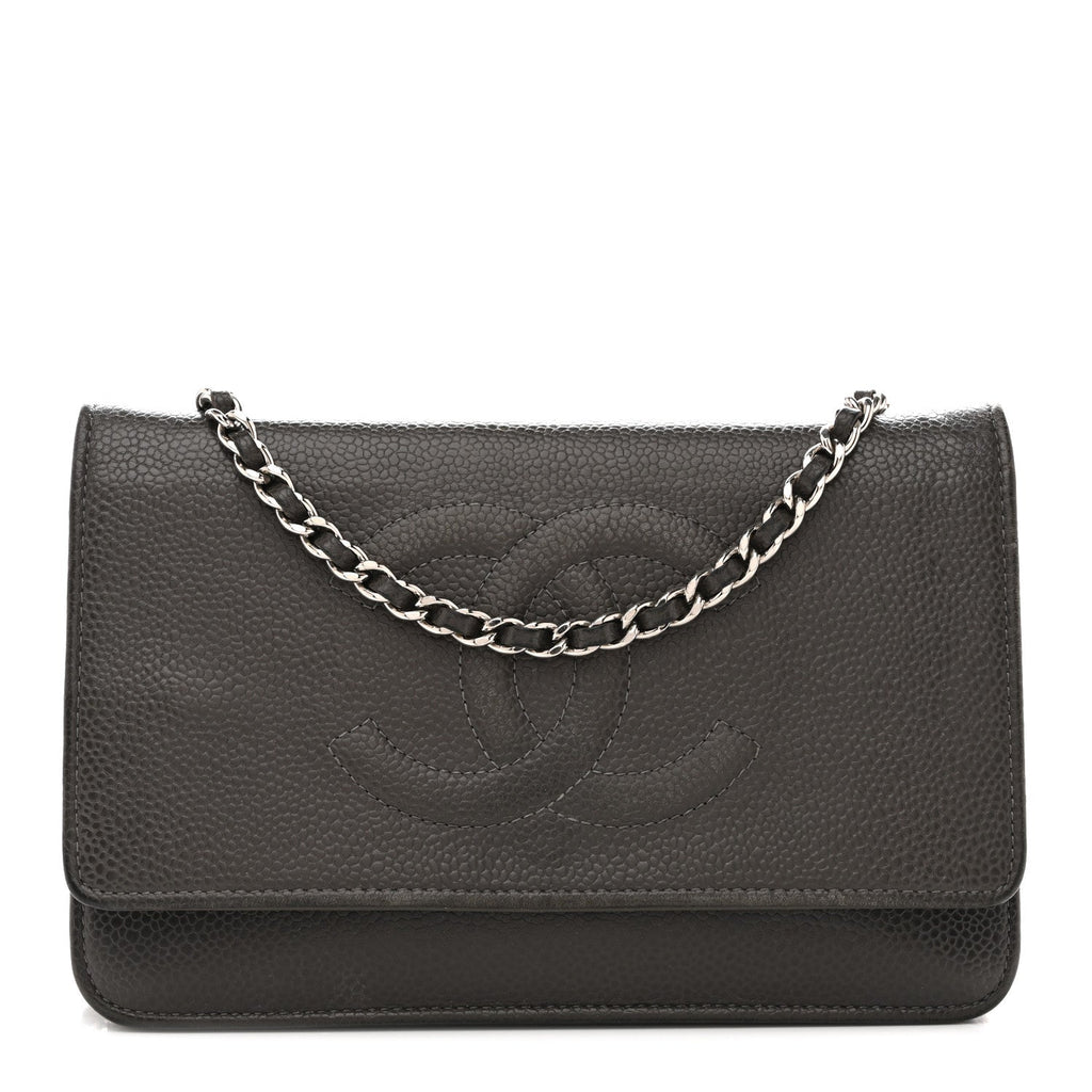 Caviar Timeless CC Wallet on Chain WOC Grey wholesalehk.shop