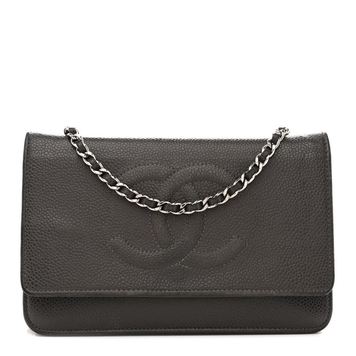 Caviar Timeless CC Wallet on Chain WOC Grey wholesalehk.shop