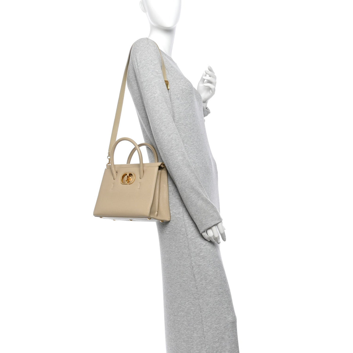 Grained Calfskin St. Honore Tote Beige wholesalehk.shop