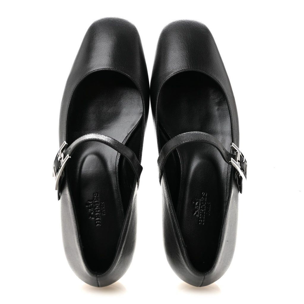 Goatskin Jane Ballet Flats 35.5 Black wholesalehk.shop