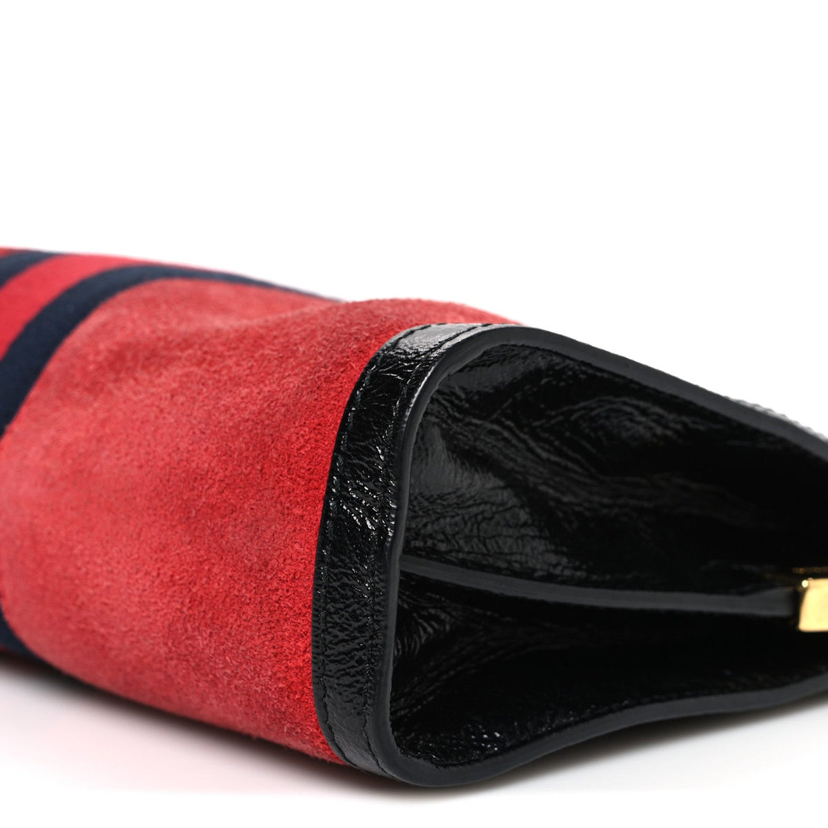 Suede Patent Web Small Ophidia Chain Shoulder Bag Hibiscus Red Black wholesalehk.shop