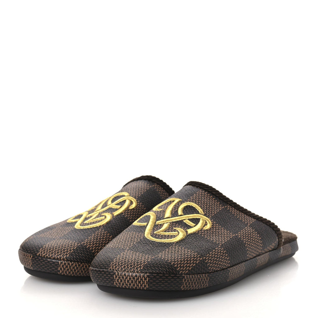 Damier Ebene Palace Slippers 8 Mocha £¨ Direct shipment via from wholesalehk.shop