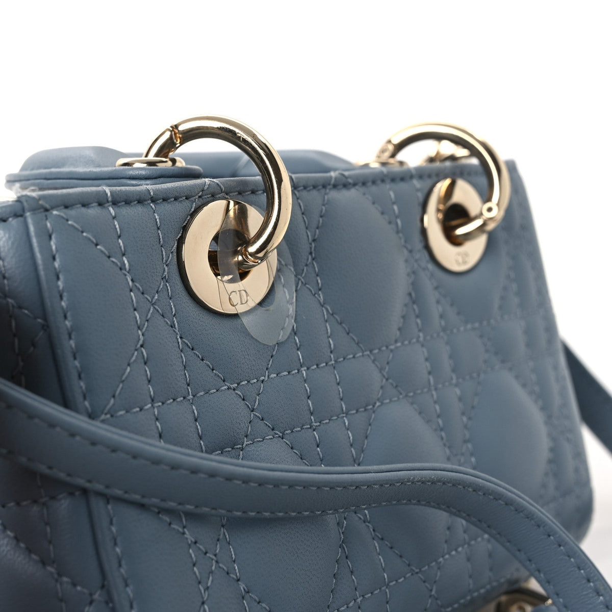 Lambskin Cannage Micro Lady D-Joy Cloud Blue wholesalehk.shop