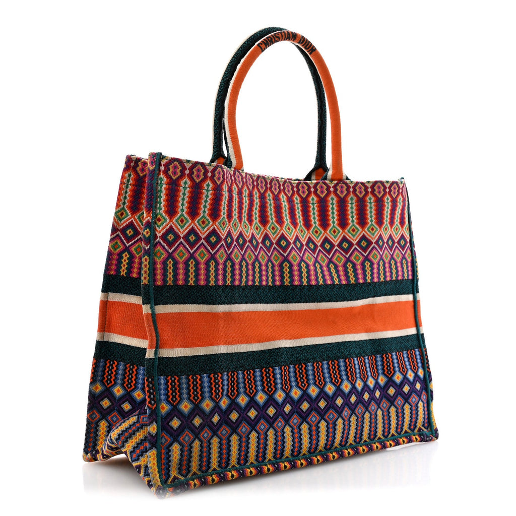 Canvas Embroidered Large Mexican Crafts Book Tote Orange Multicolor £¨ Direct shipment via from wholesalehk.shop