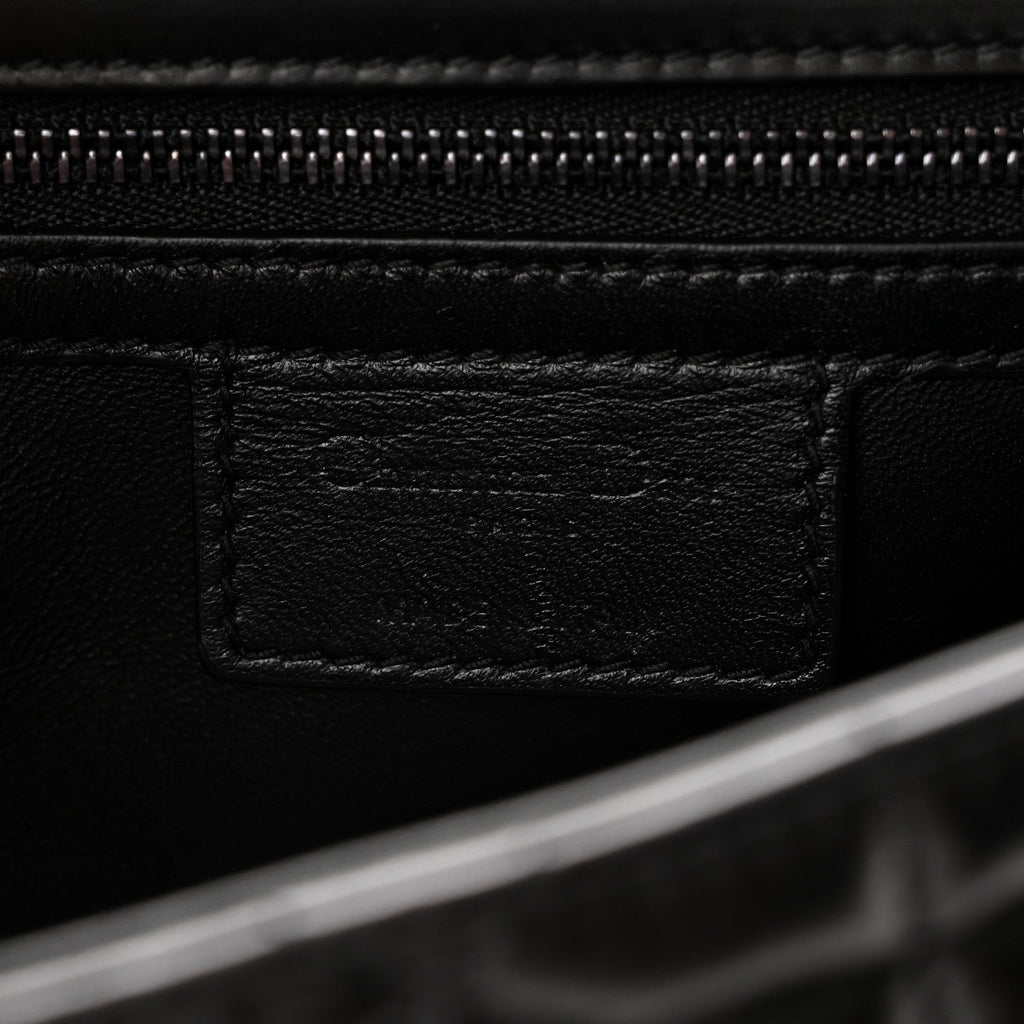 Calfskin Macrocannage Large Caro Bag Black wholesalehk.shop