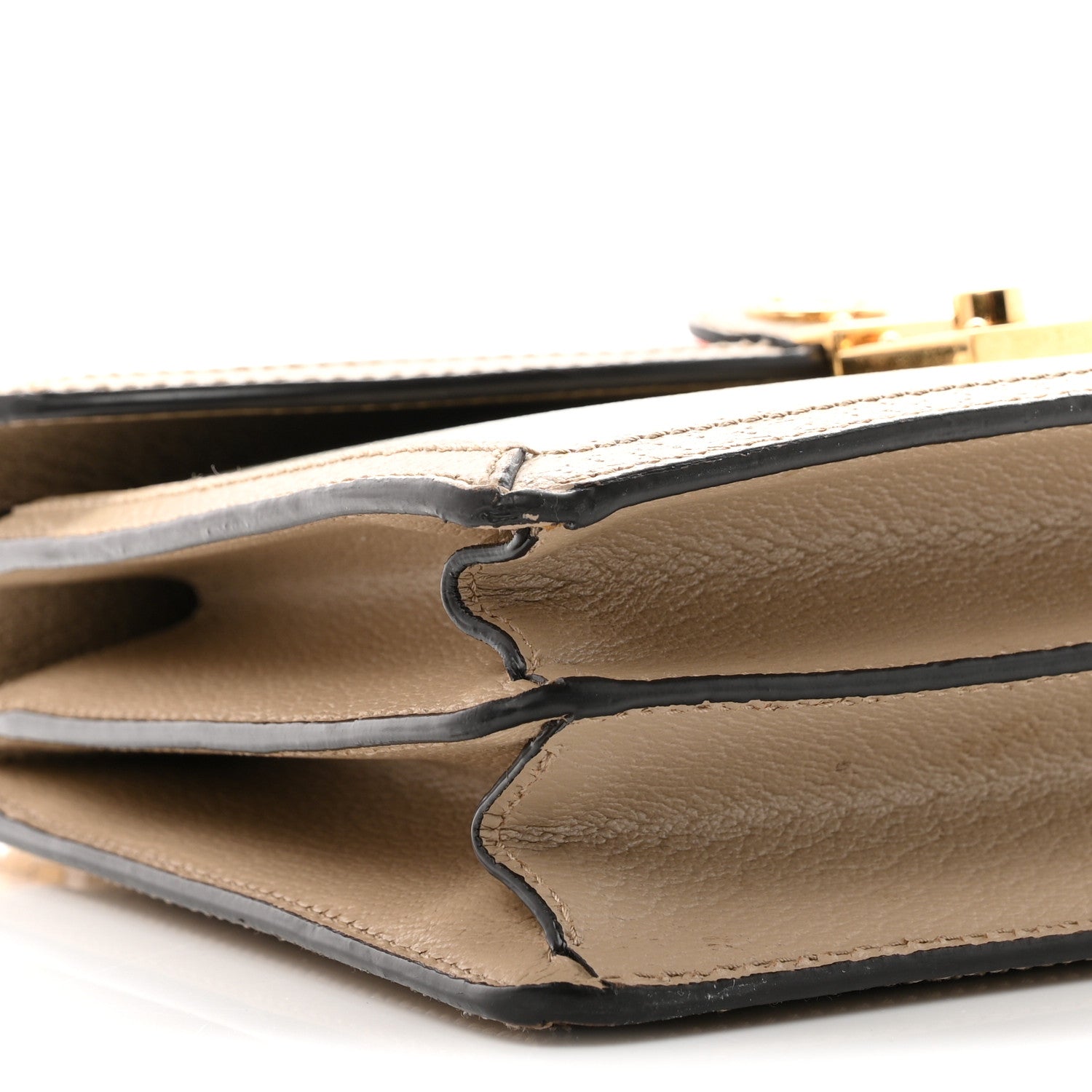 GG Supreme Monogram Textured Dollar Calfskin Web Small Ophidia Padlock Top Handle Bag Beige Mystic White Oatmeal £¨ Direct shipment via from wholesalehk.shop