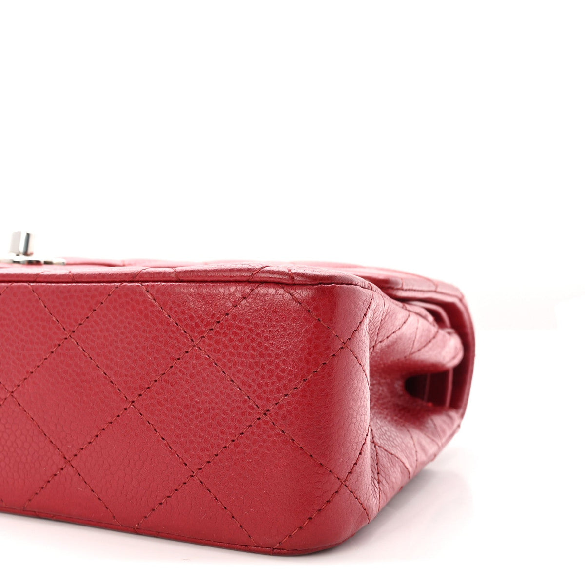 Caviar Quilted Medium Double Flap Red wholesalehk.shop