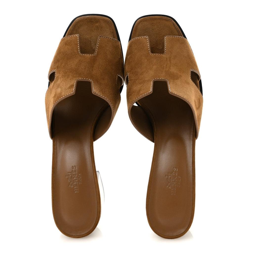Suede Goatskin Helia 60 Sandals 41 Brun Fume wholesalehk.shop