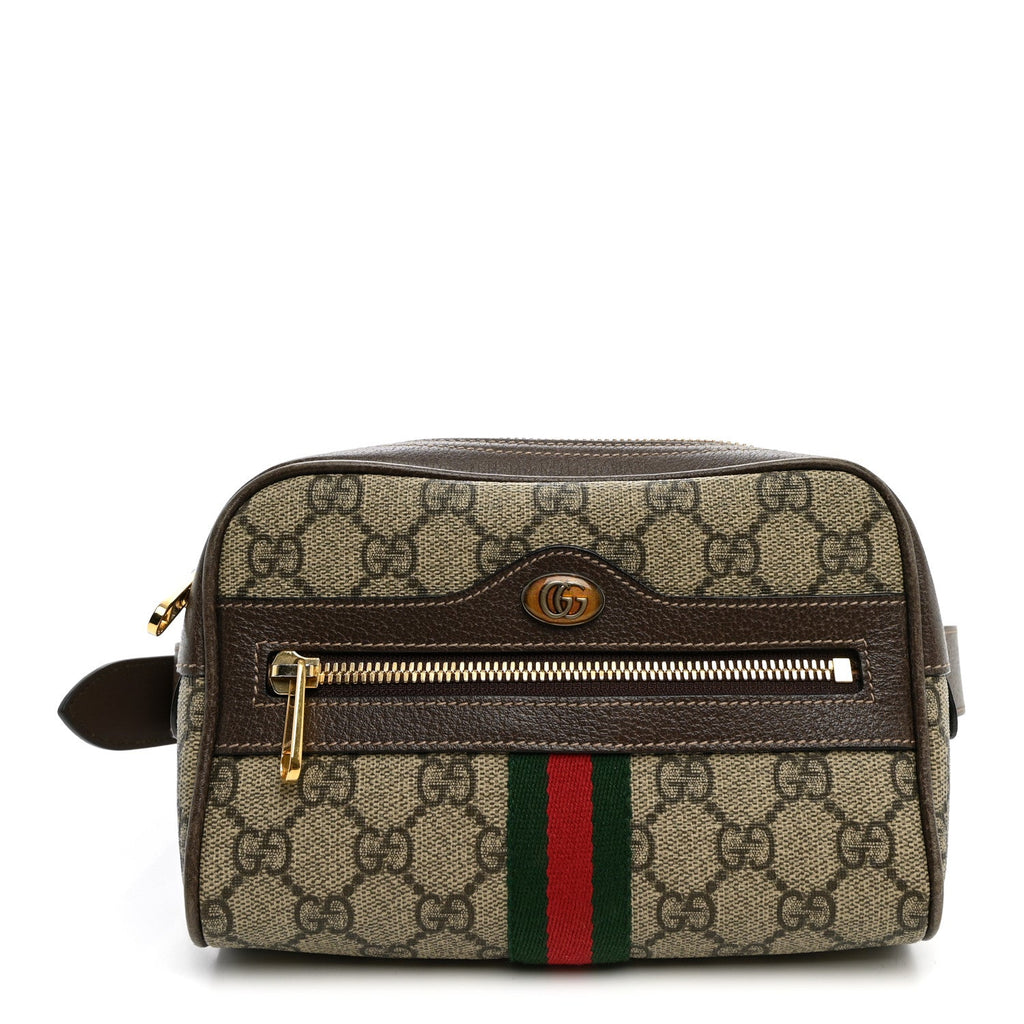 GG Supreme Monogram Web Small Ophidia Belt Bag 85 34 75 30 Dark Brown wholesalehk.shop