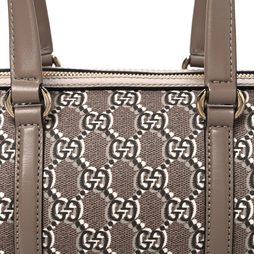 GG Shadow Monogram Ophidia Top Handle Bowler Bag Taupe wholesalehk.shop