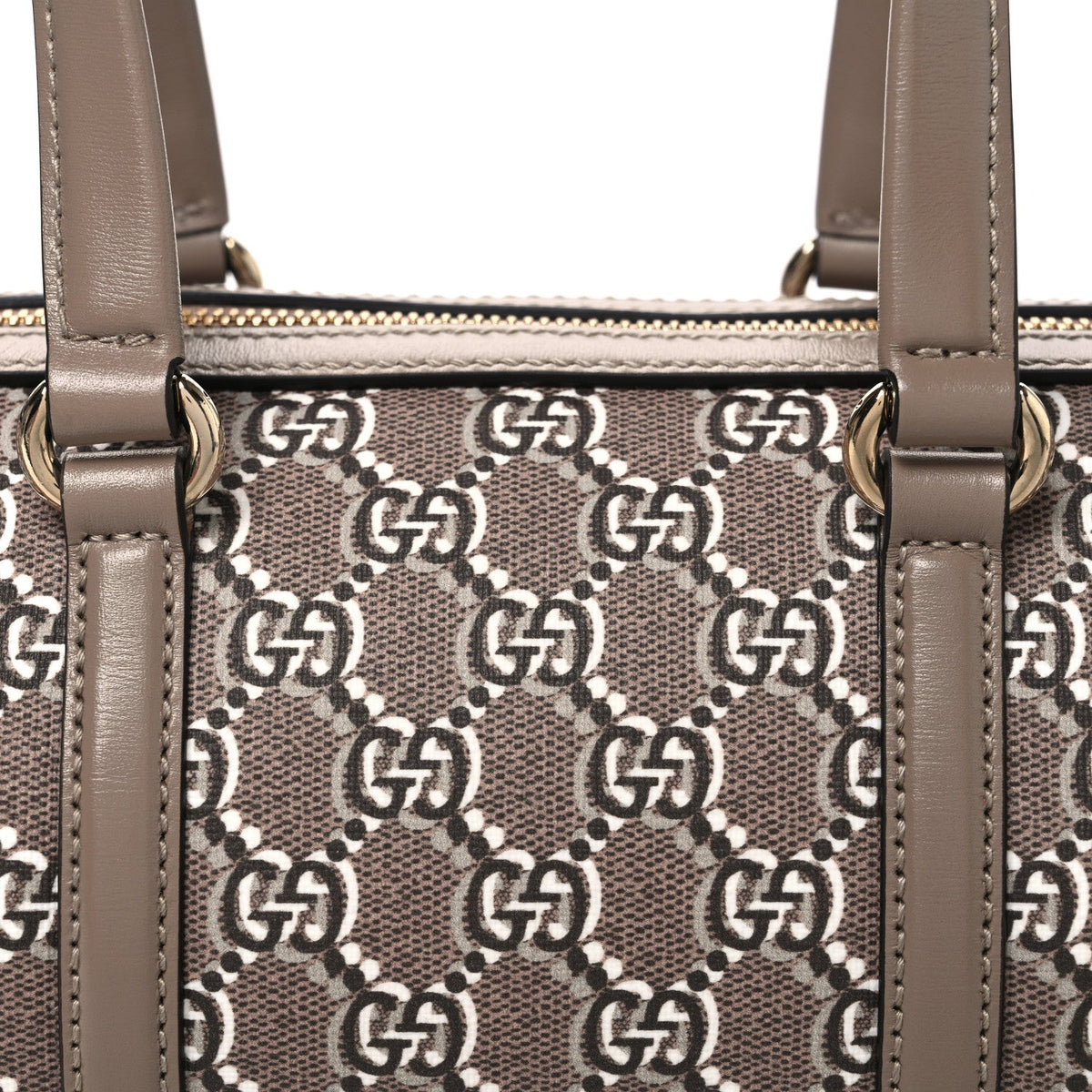 GG Shadow Monogram Ophidia Top Handle Bowler Bag Taupe wholesalehk.shop