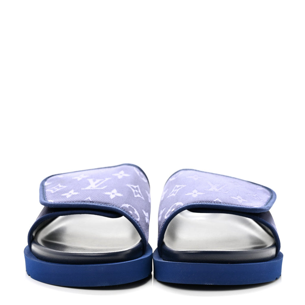 Monogram Mens Miami Mules 8.5 Navy Blue £¨ Direct shipment via from wholesalehk.shop