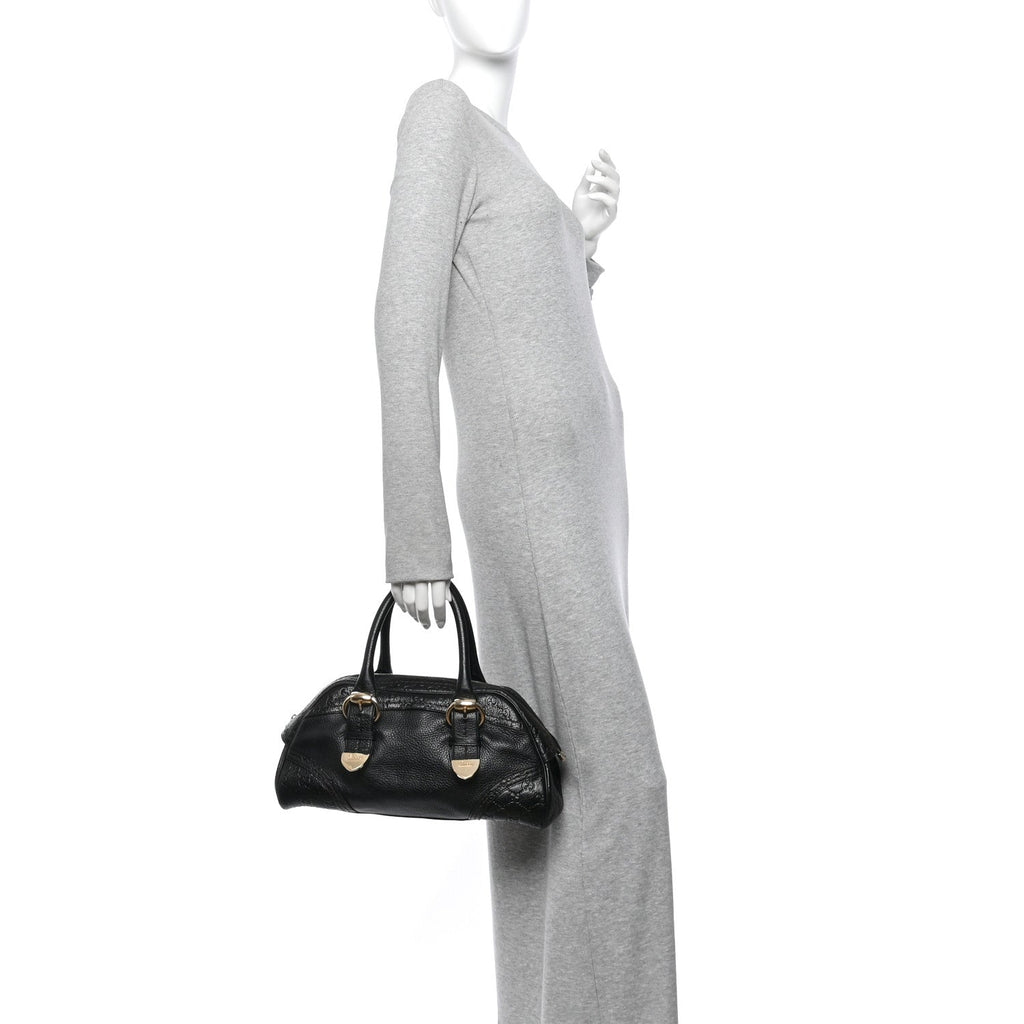 Calfskin Guccissima Signoria Bowler Bag Black £¨ Direct shipment via from wholesalehk.shop