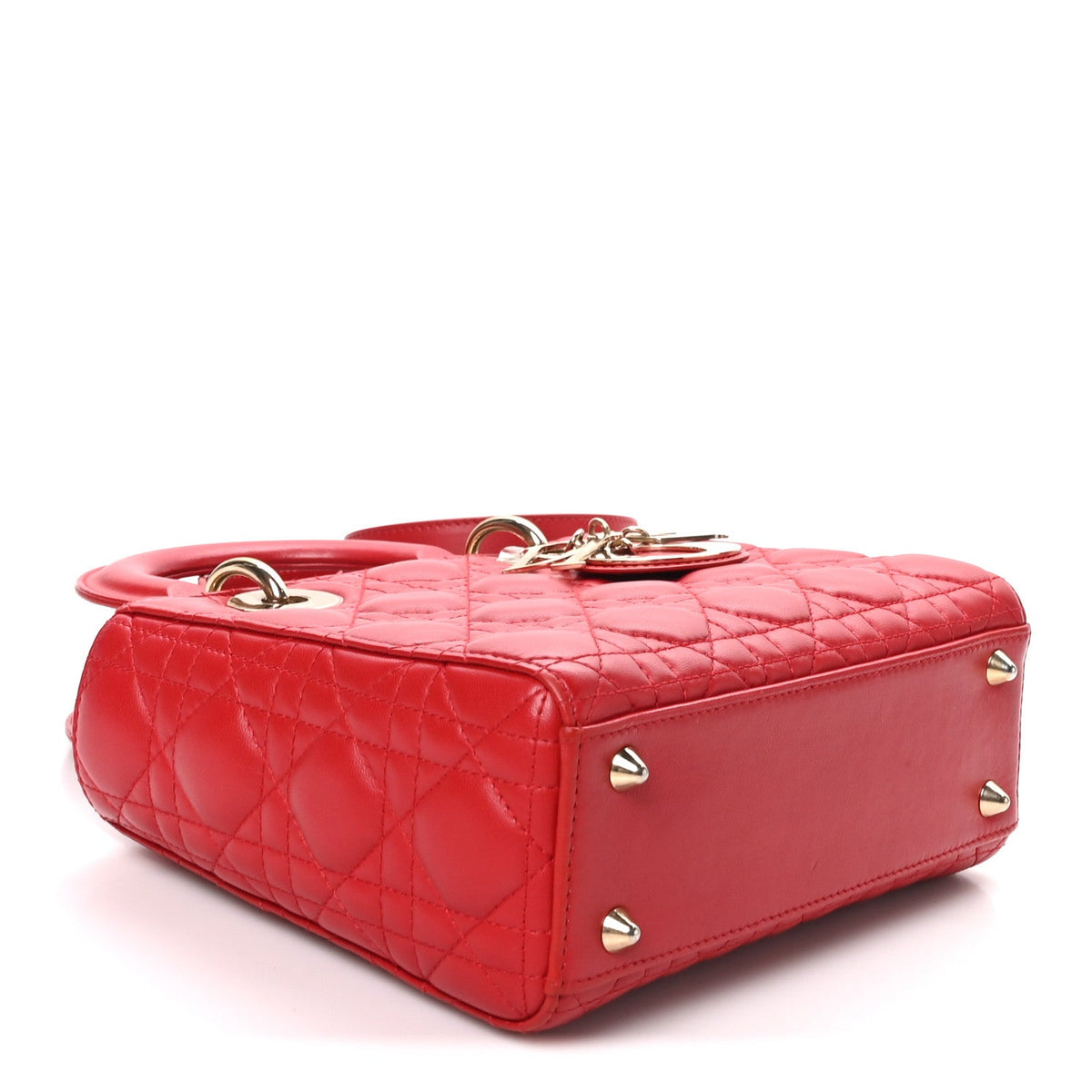 Lambskin Cannage Small My ABCDior Lady Dior Red wholesalehk.shop