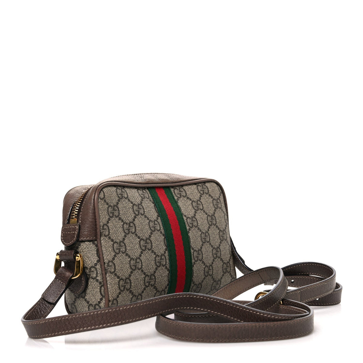 GG Supreme Monogram Web Mini Ophidia Shoulder Bag Brown wholesalehk.shop