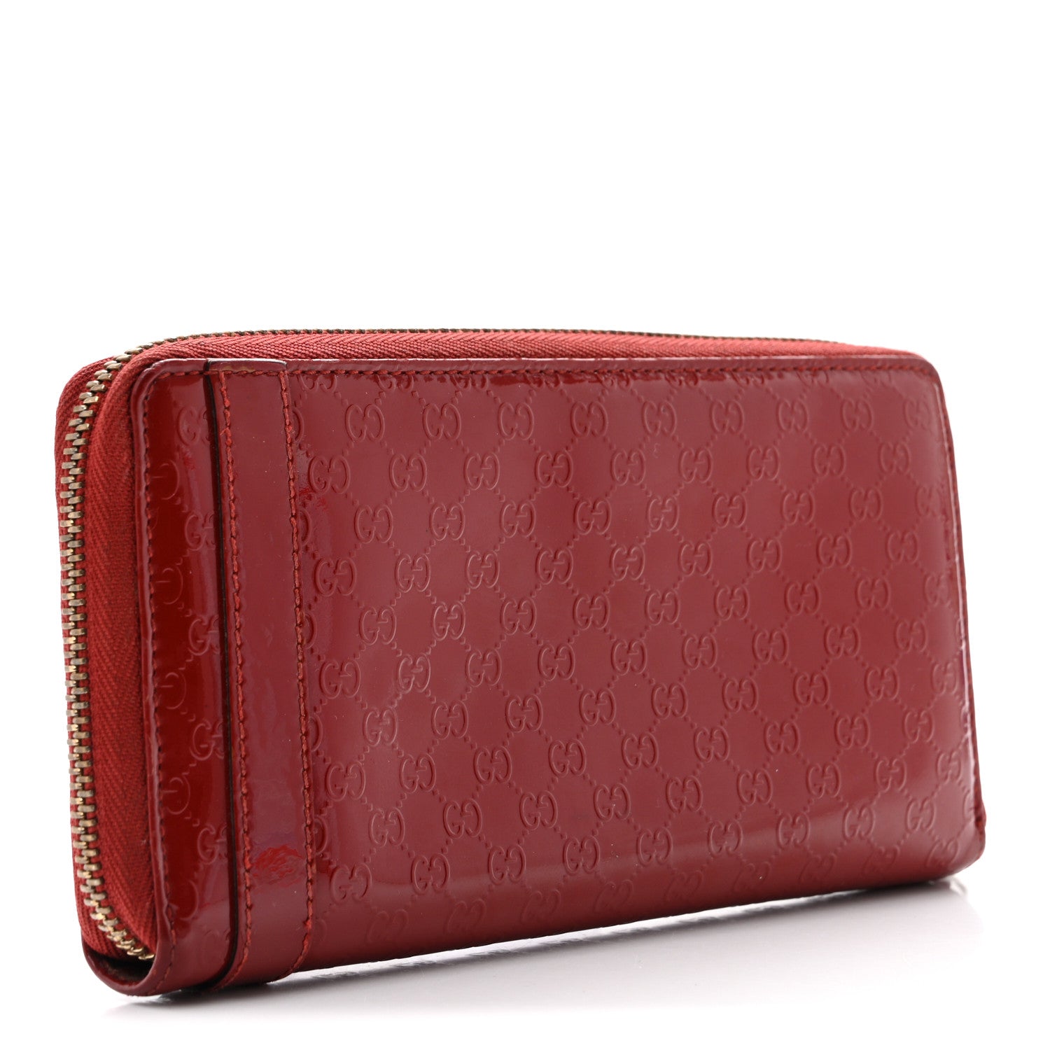 Patent Microguccissima Zip Around Wallet Rose Bed £¨ Direct shipment via from wholesalehk.shop