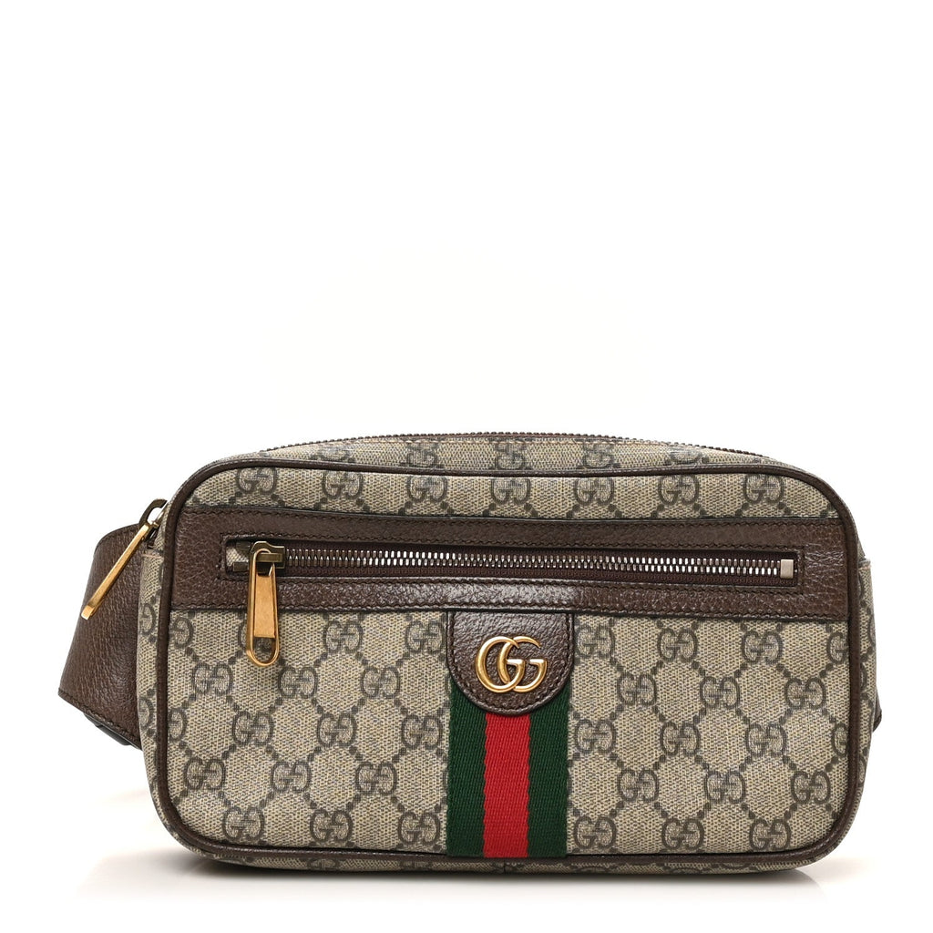 Soft GG Supreme Monogram Medium Ophidia Belt Bag Dark Brown wholesalehk.shop