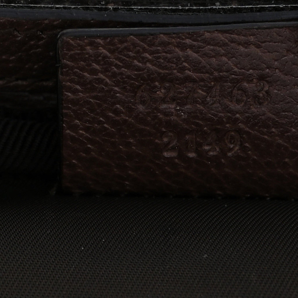 GG Supreme Monogram Textured Calfskin Web Ophidia Vanity Cosmetic Case Beige Ebony New Acero wholesalehk.shop