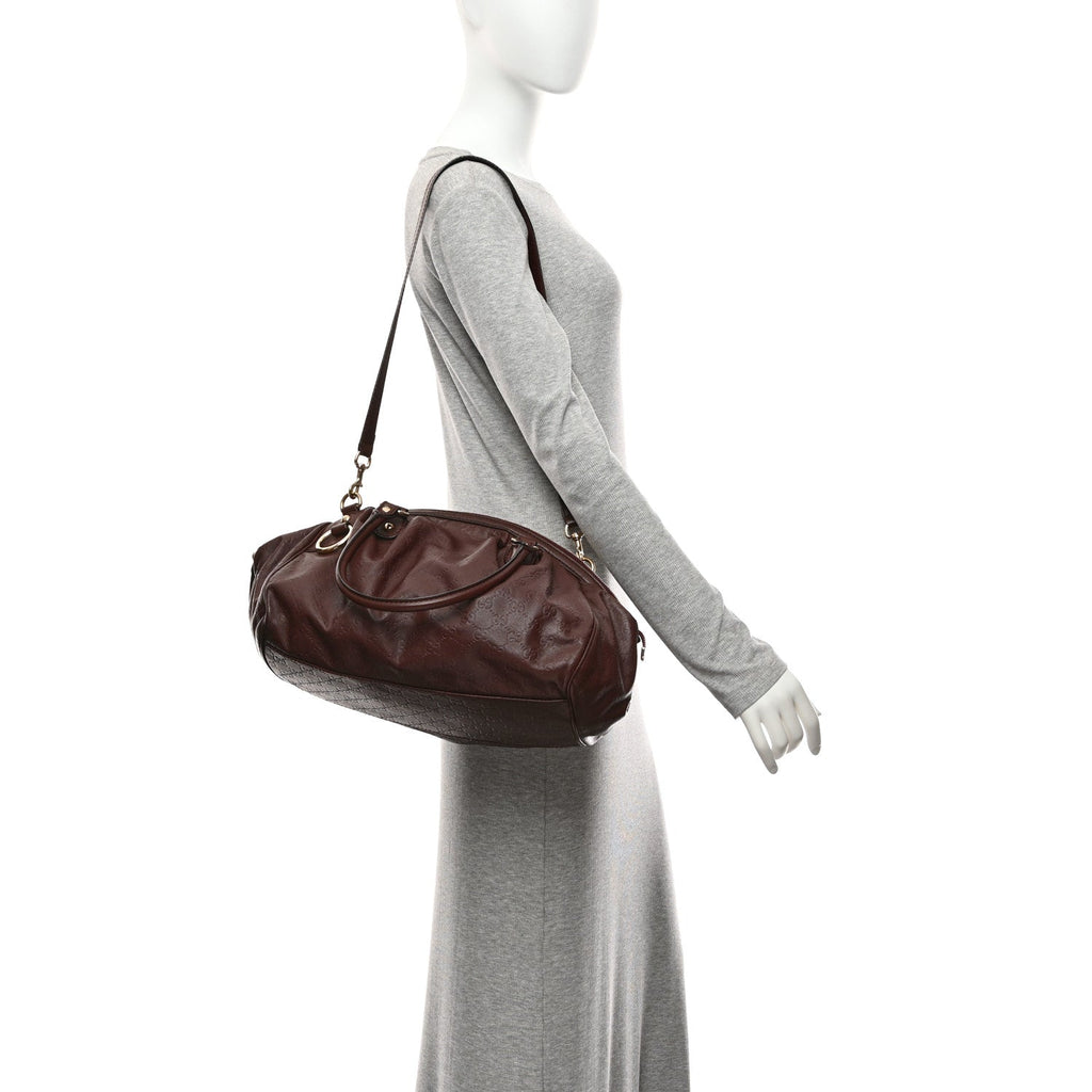 Guccissima Medium Sukey Boston Chocolate £¨ Direct shipment via from wholesalehk.shop
