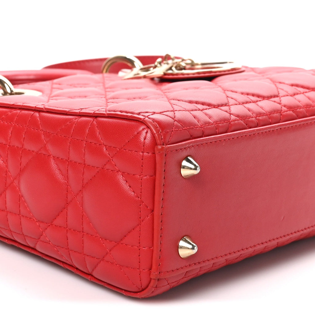 Lambskin Cannage Small My ABCDior Lady Dior Red wholesalehk.shop