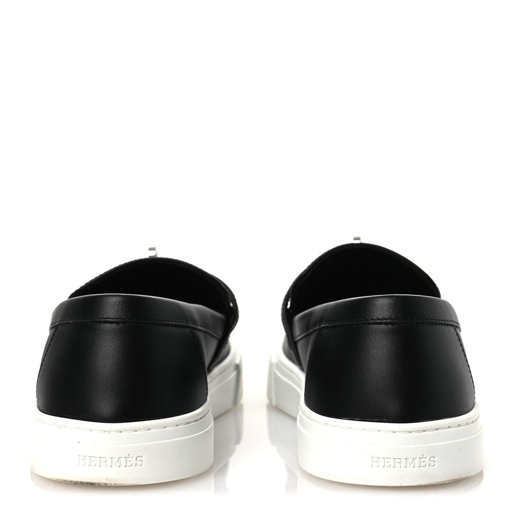 Calfskin Game Slip On Sneakers 39.5 Black wholesalehk.shop
