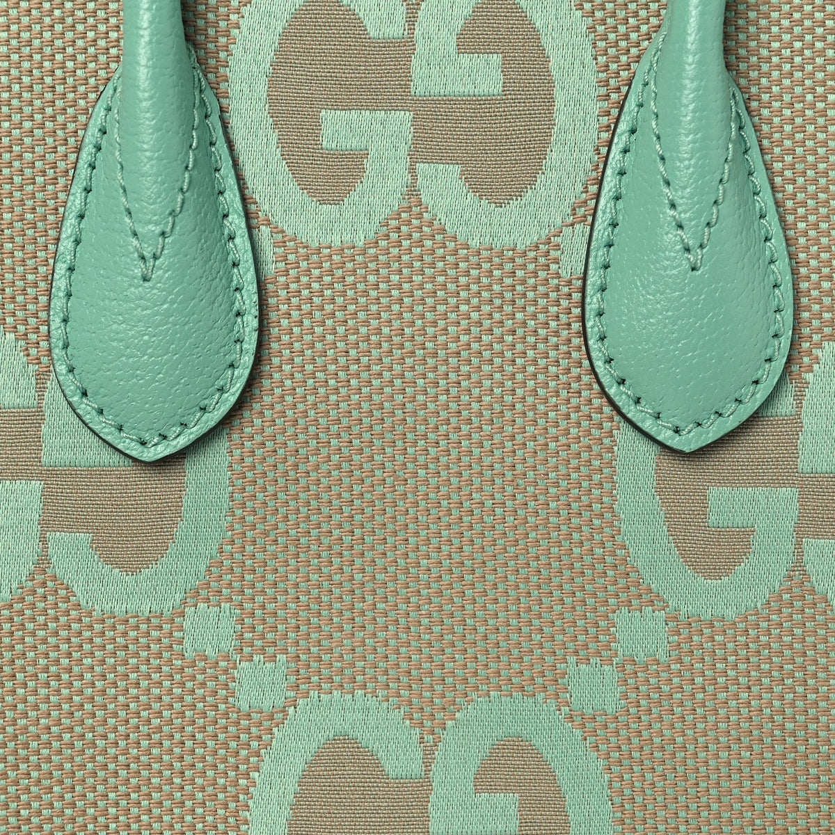 Monogram Jumbo GG Textured Dollar Calfskin Mini Tote Bag Pepperlight Mint wholesalehk.shop