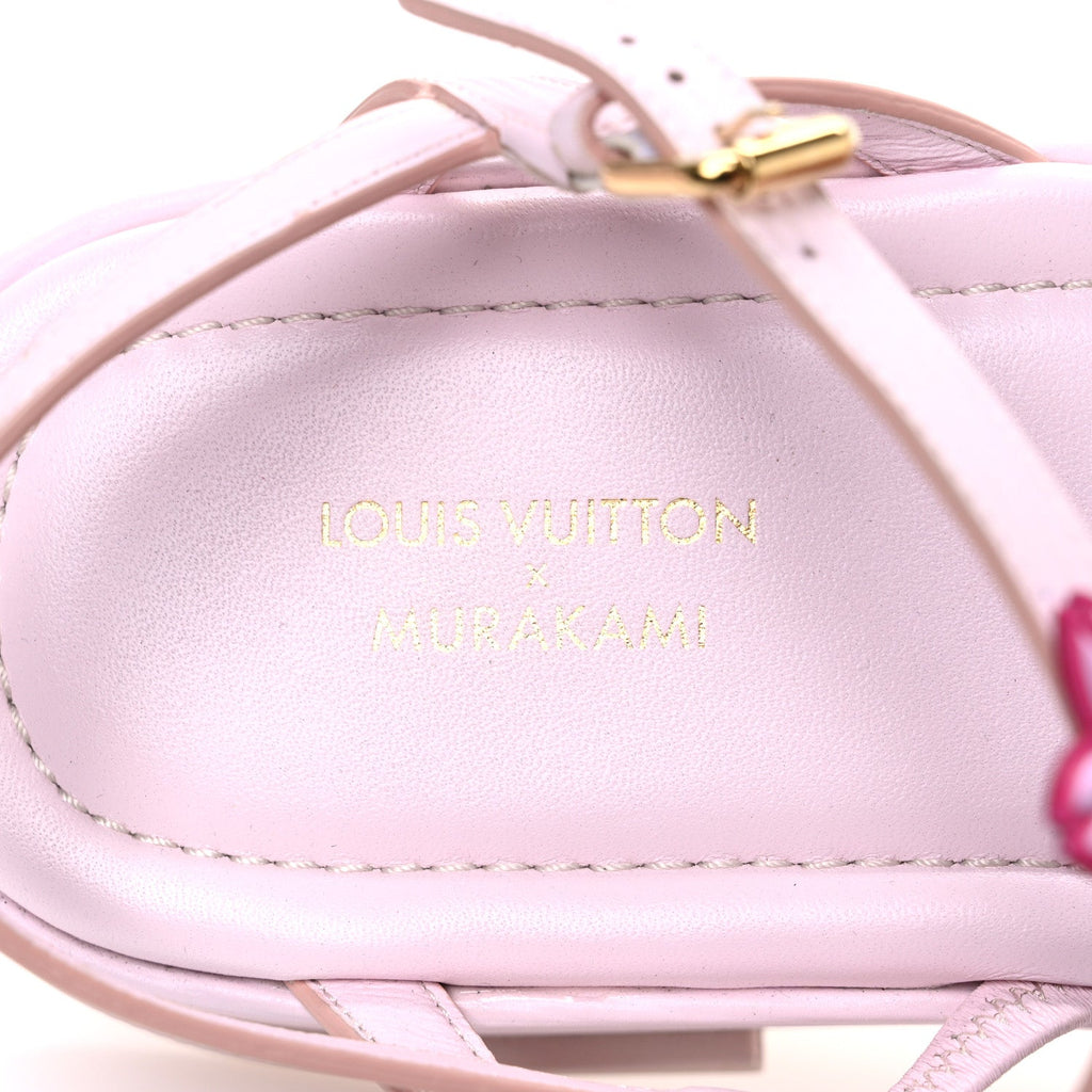 LV X TM Cherry Blossom Calfskin Maya Flatform Sandals 40 Light Pink £¨ Direct shipment via from wholesalehk.shop