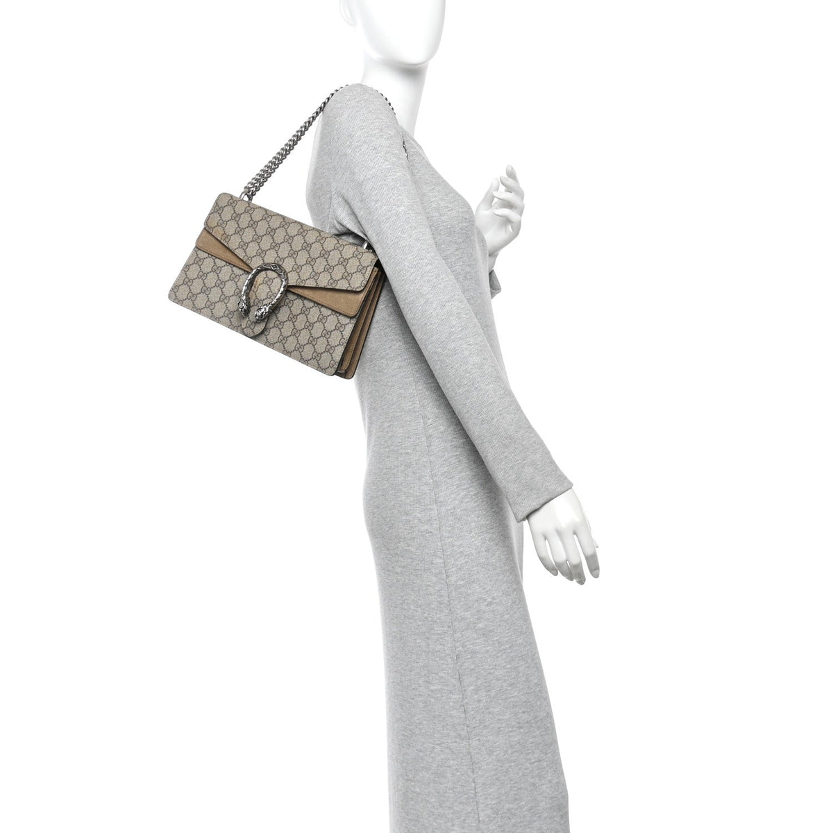 GG Supreme Monogram Small Dionysus Shoulder Bag Taupe wholesalehk.shop
